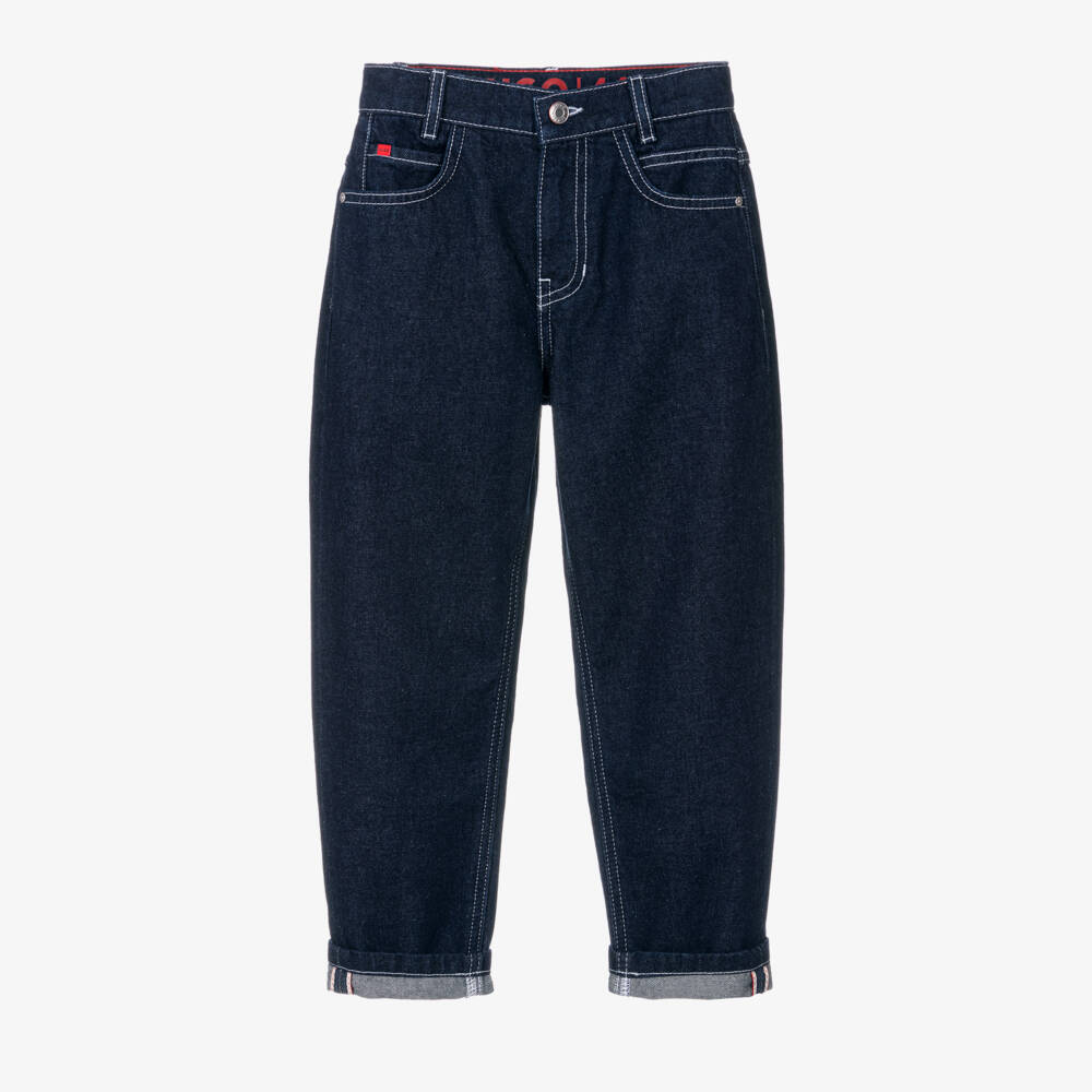 HUGO-Boys Dark Denim Relaxed Jeans | Childrensalon Outlet
