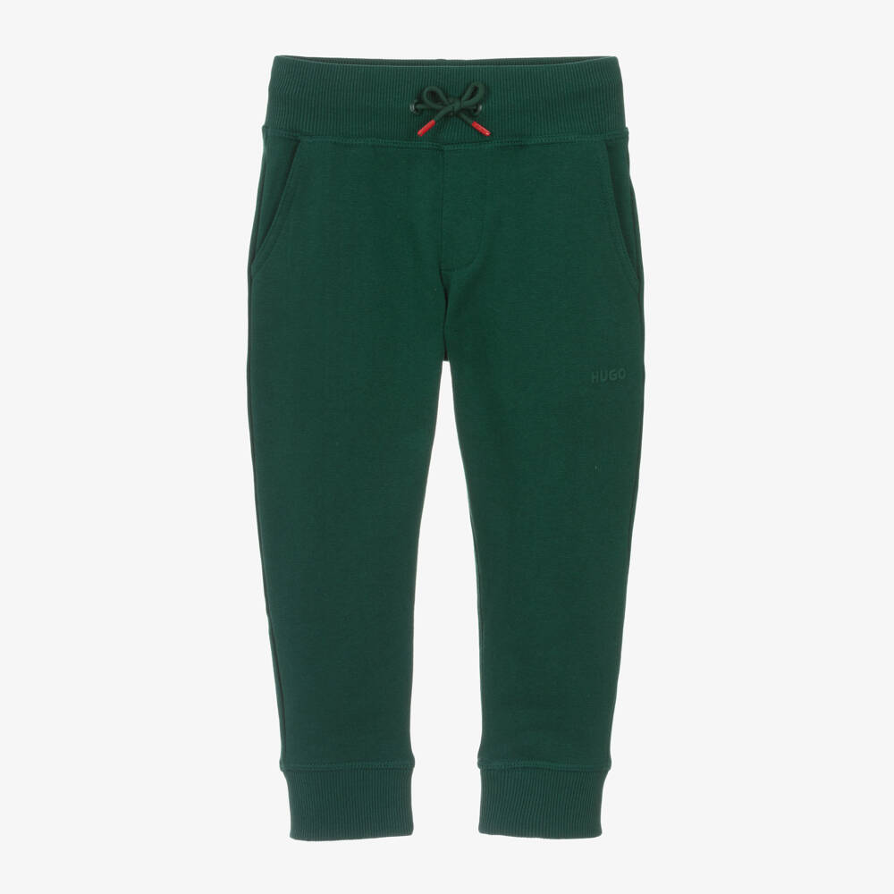 HUGO-Boys Green Jersey Trousers | Childrensalon Outlet