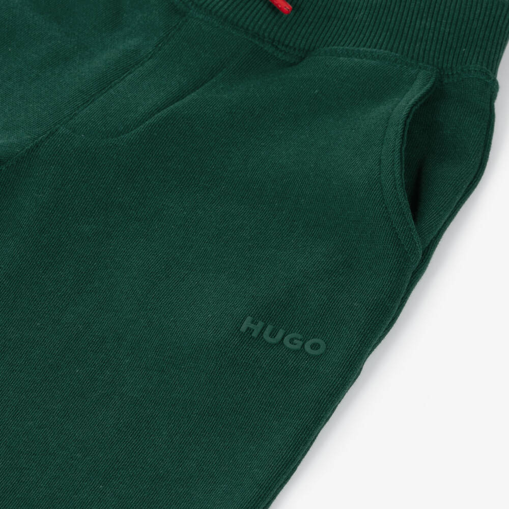 HUGO-Boys Green Jersey Trousers | Childrensalon Outlet