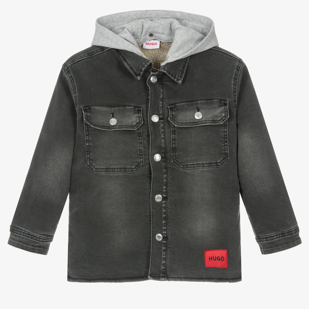 HUGO - Veste grise en jean garçon  | Childrensalon