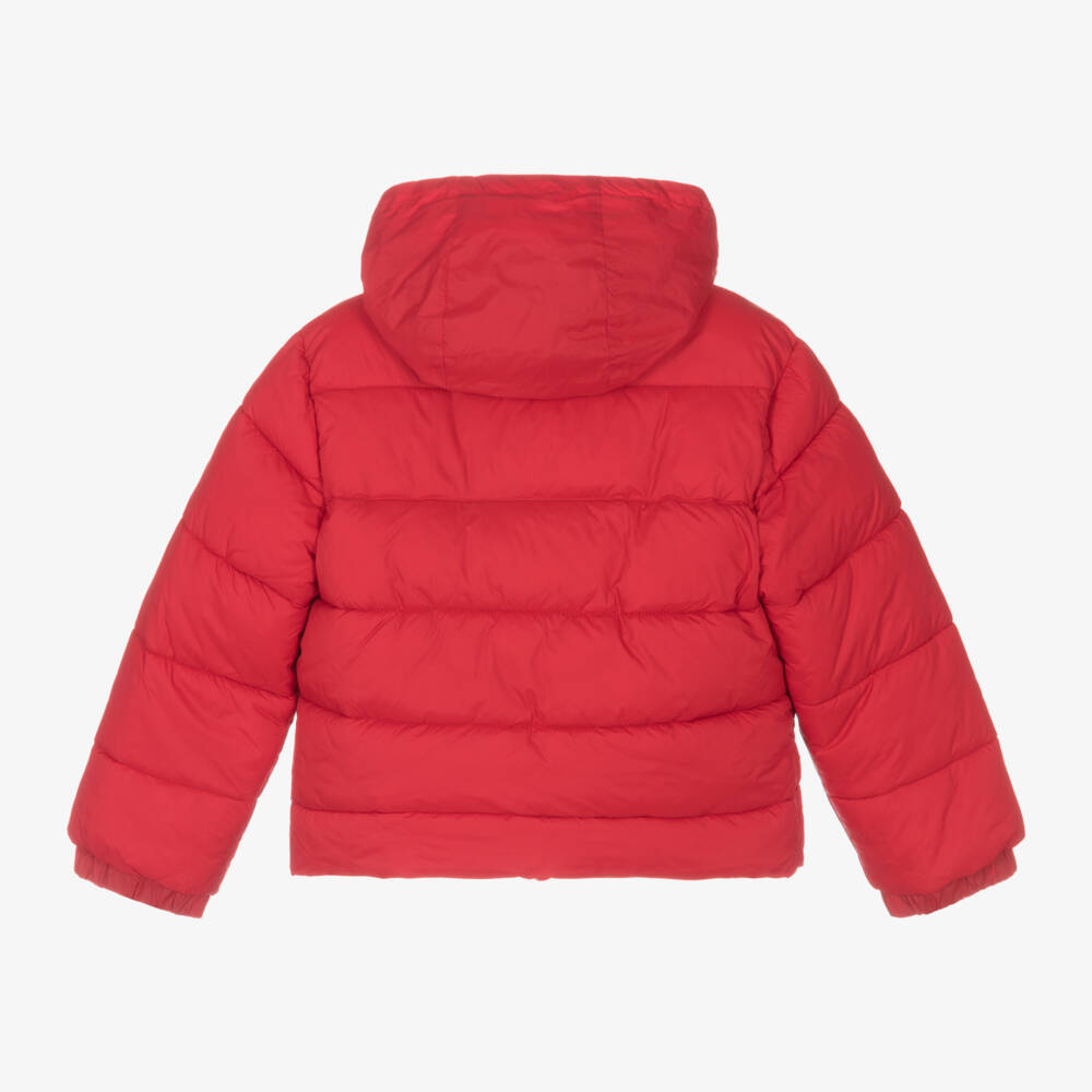 HUGO-Boys Hooded Scarlet Puffer Coat | Childrensalon Outlet