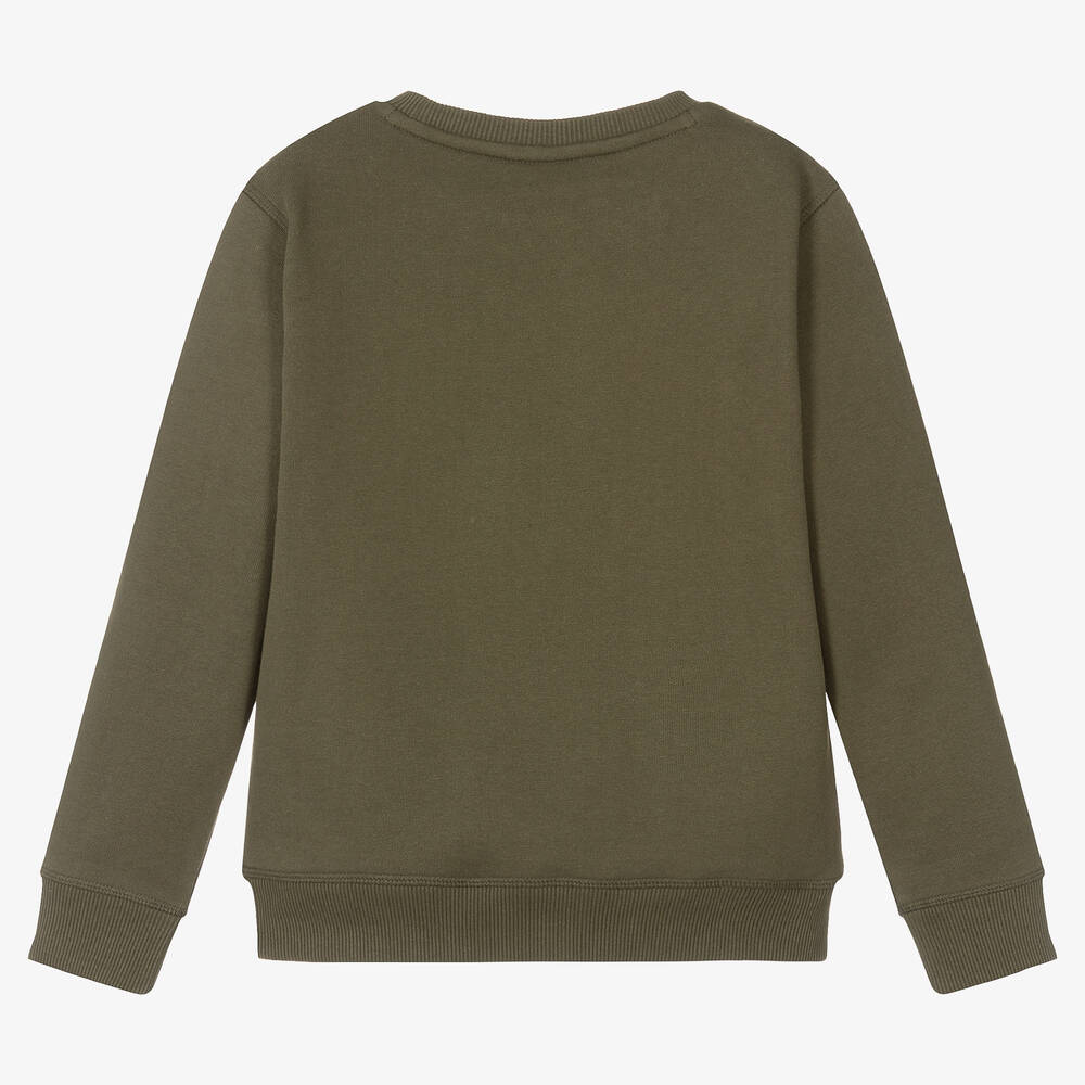HUGO Boys Khaki Green Sweatshirt Childrensalon Outlet