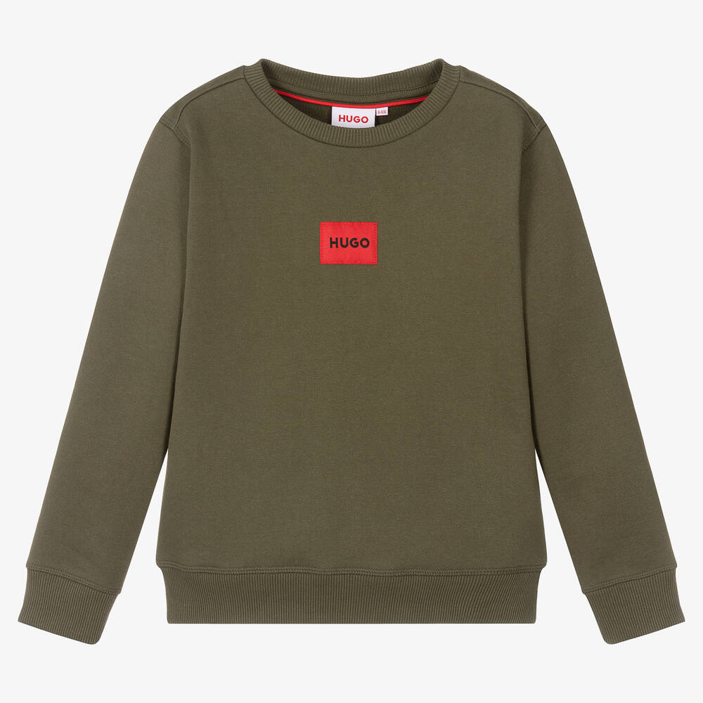 HUGO - Khakigrünes Sweatshirt für Jungen | Childrensalon