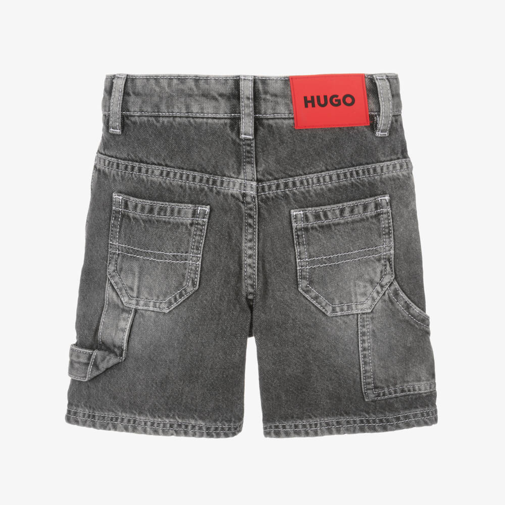 HUGO-Свободные черные джинсовые шорты для мальчиков | Childrensalon Outlet