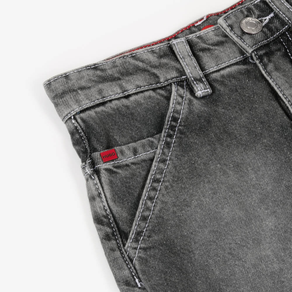 HUGO-Свободные черные джинсовые шорты для мальчиков | Childrensalon Outlet