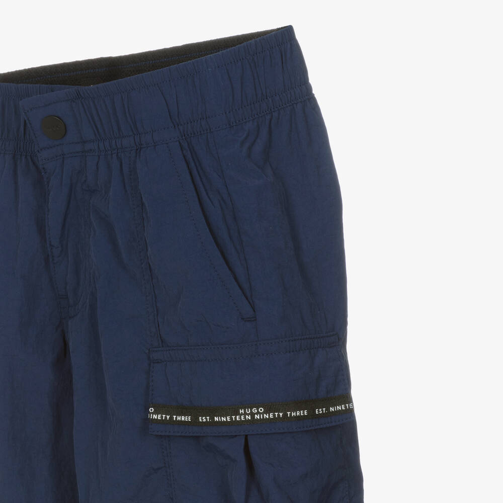 هيوغو-شورت كارغو لون أزرق داكن للأولاد | Childrensalon Outlet