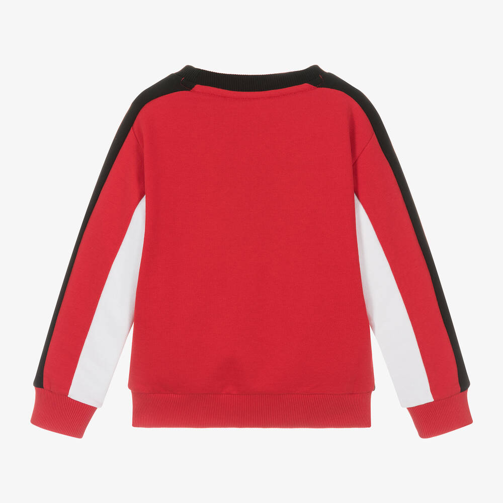 HUGO Boys Red Racing Cotton Sweatshirt