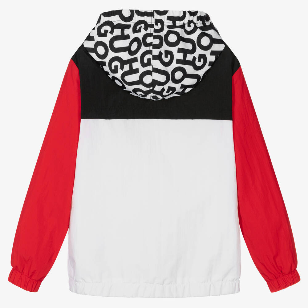 HUGO-Бело-красная ветровка для мальчиков | Childrensalon Outlet