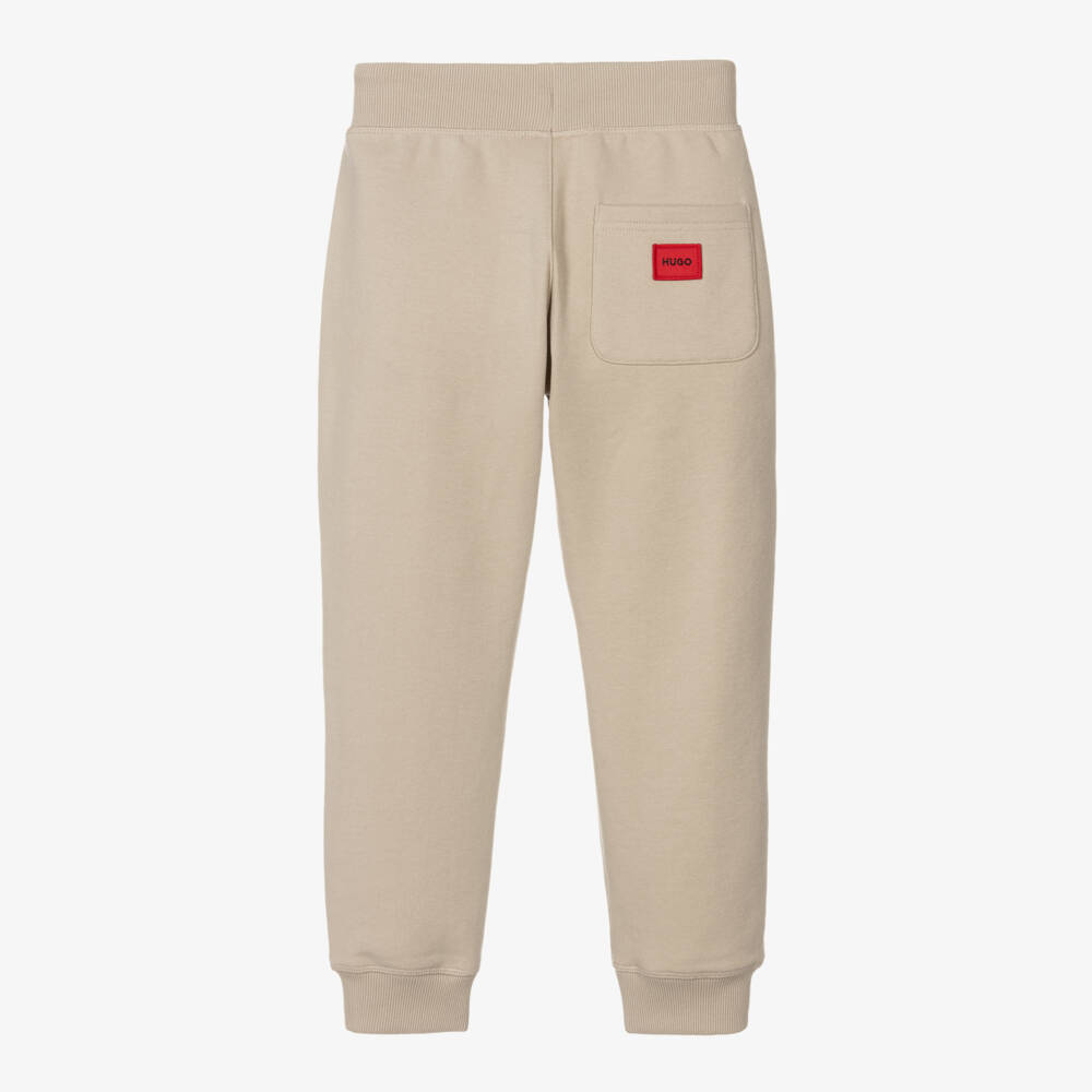 HUGO-Boys Soft Beige Jogger Pants | Childrensalon Outlet