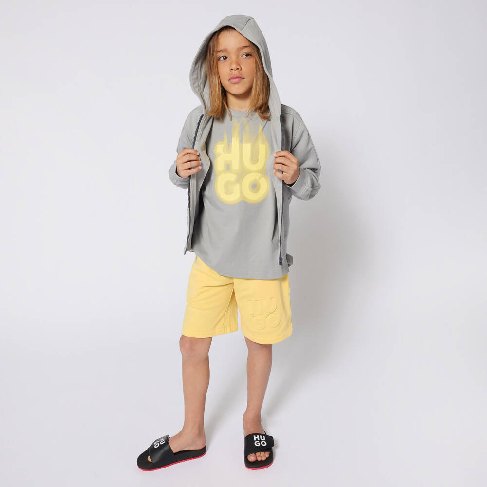 HUGO-تيري قطن بشعار مشرق للأولاد | Childrensalon Outlet