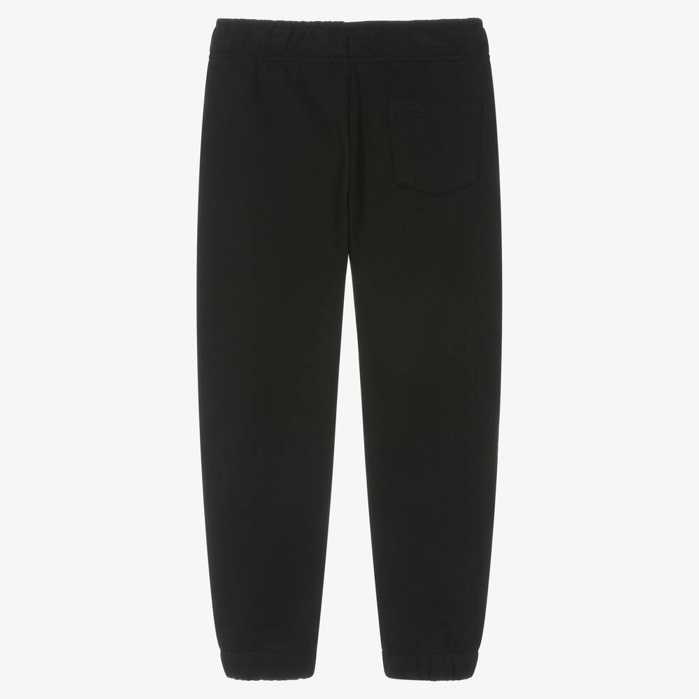HUGO-Girls Black Cotton Joggers | Childrensalon Outlet