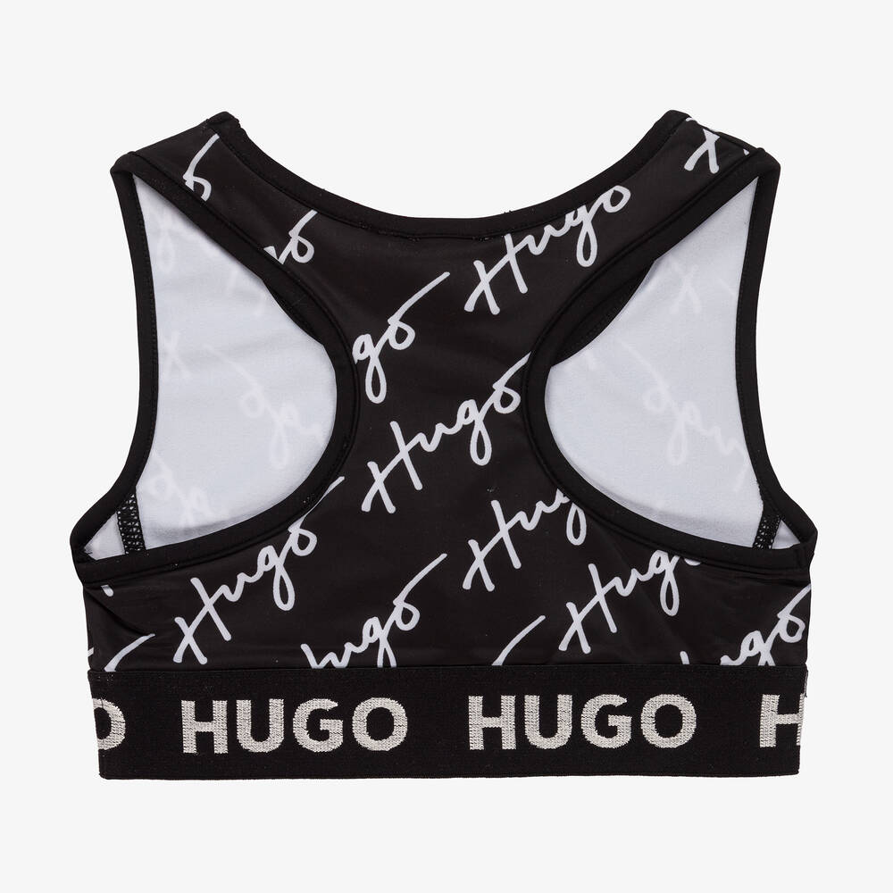 هيوغو-توب قصير جيرسي لون أسود للبنات | Childrensalon Outlet