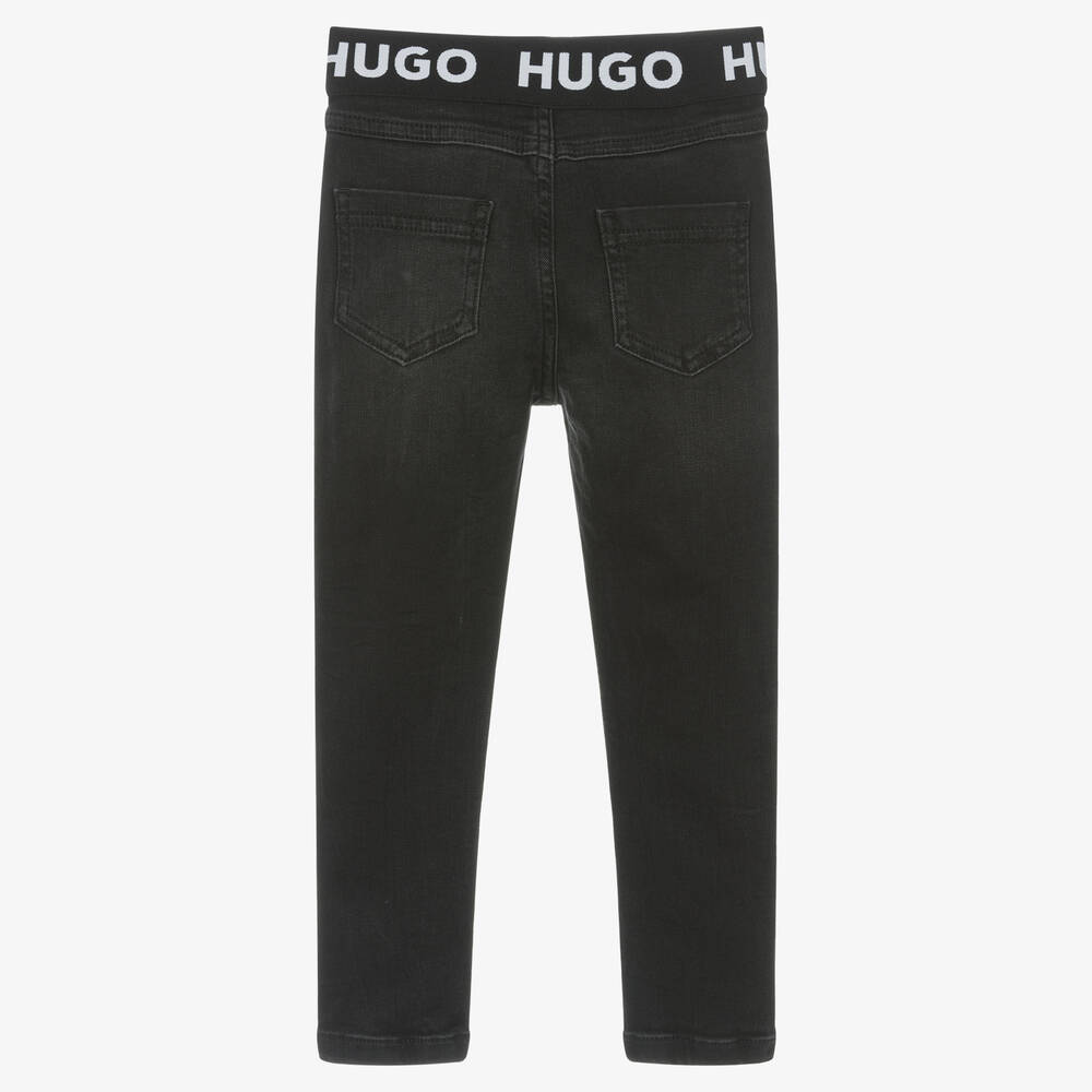 هيوغو-جيغنغز قطن دنيم لون أسود للبنات | Childrensalon Outlet