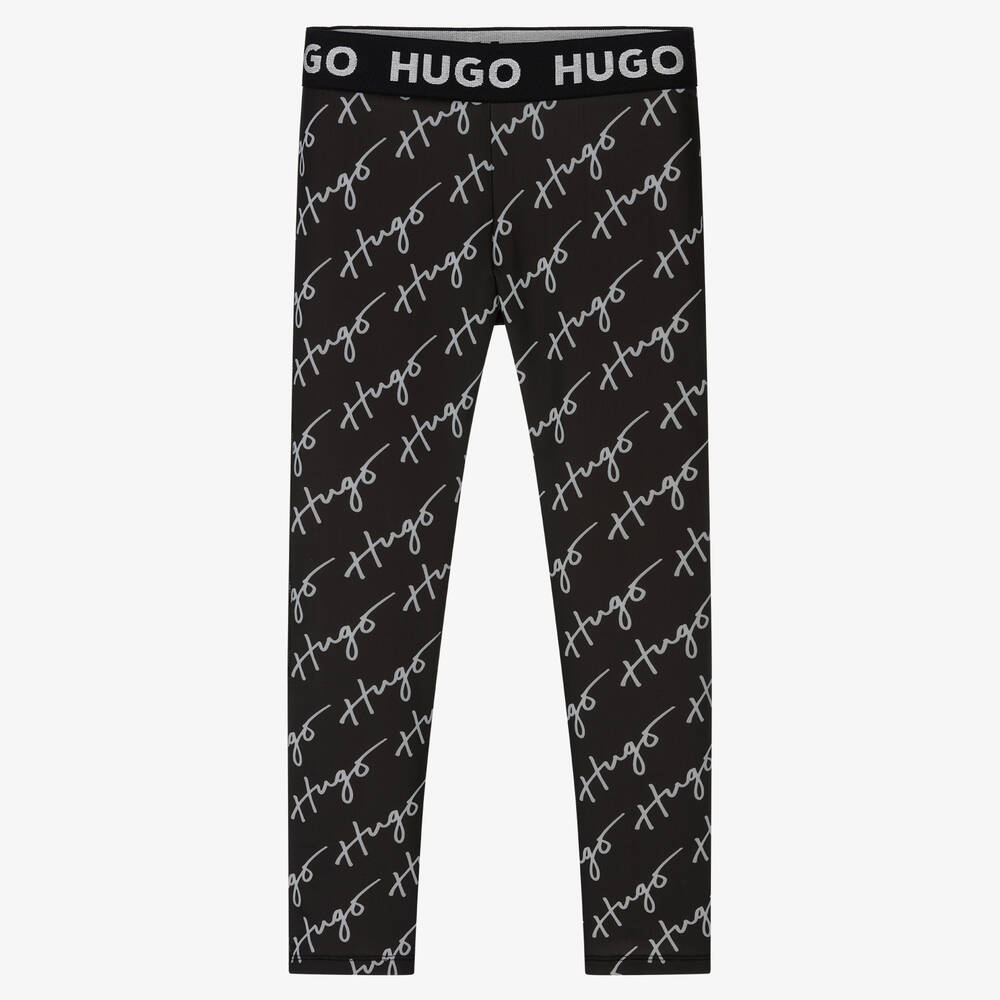 HUGO - Черные легинсы для девочек | Childrensalon