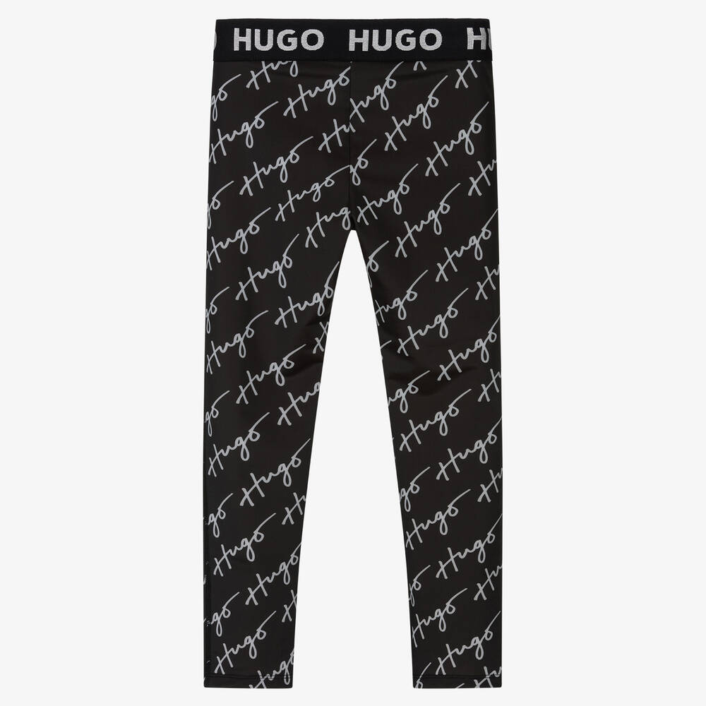 HUGO-Черные легинсы для девочек | Childrensalon Outlet