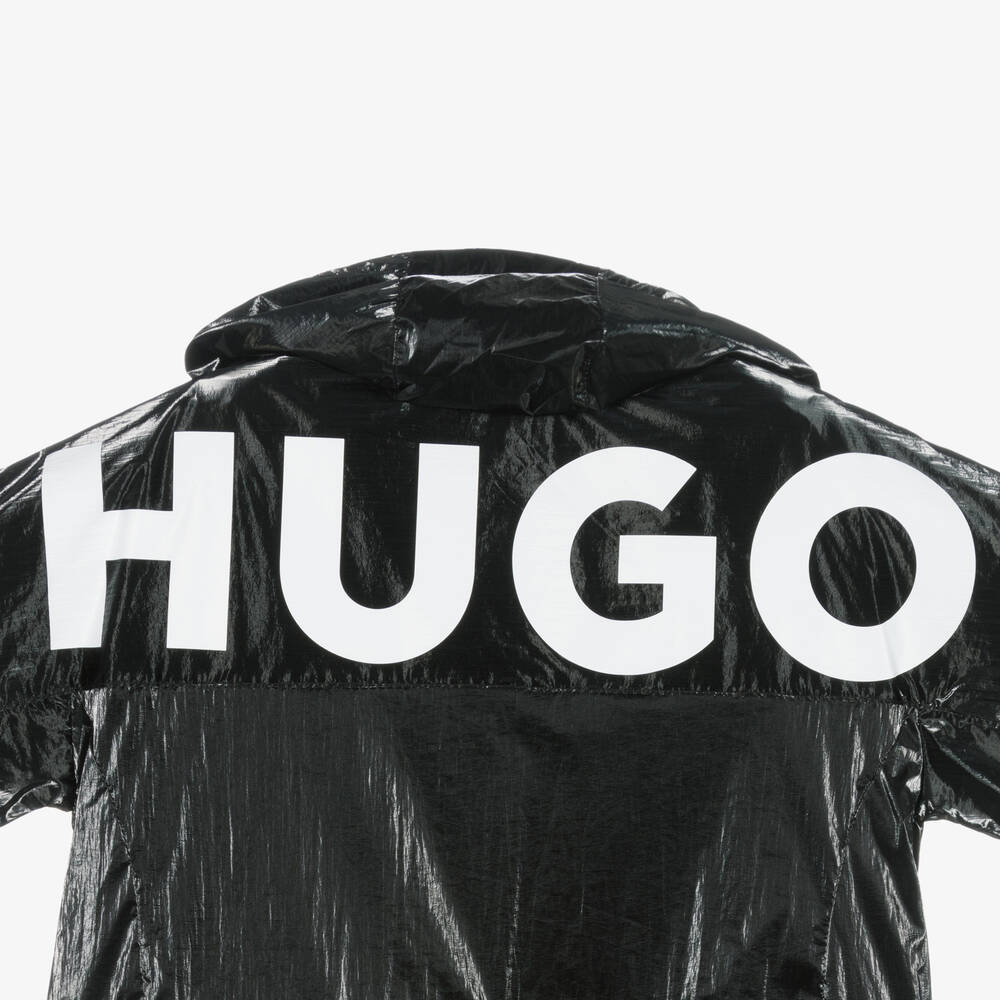 هيوغو-معطف واقي من الرياح لون أسود لامع للبنات | Childrensalon Outlet
