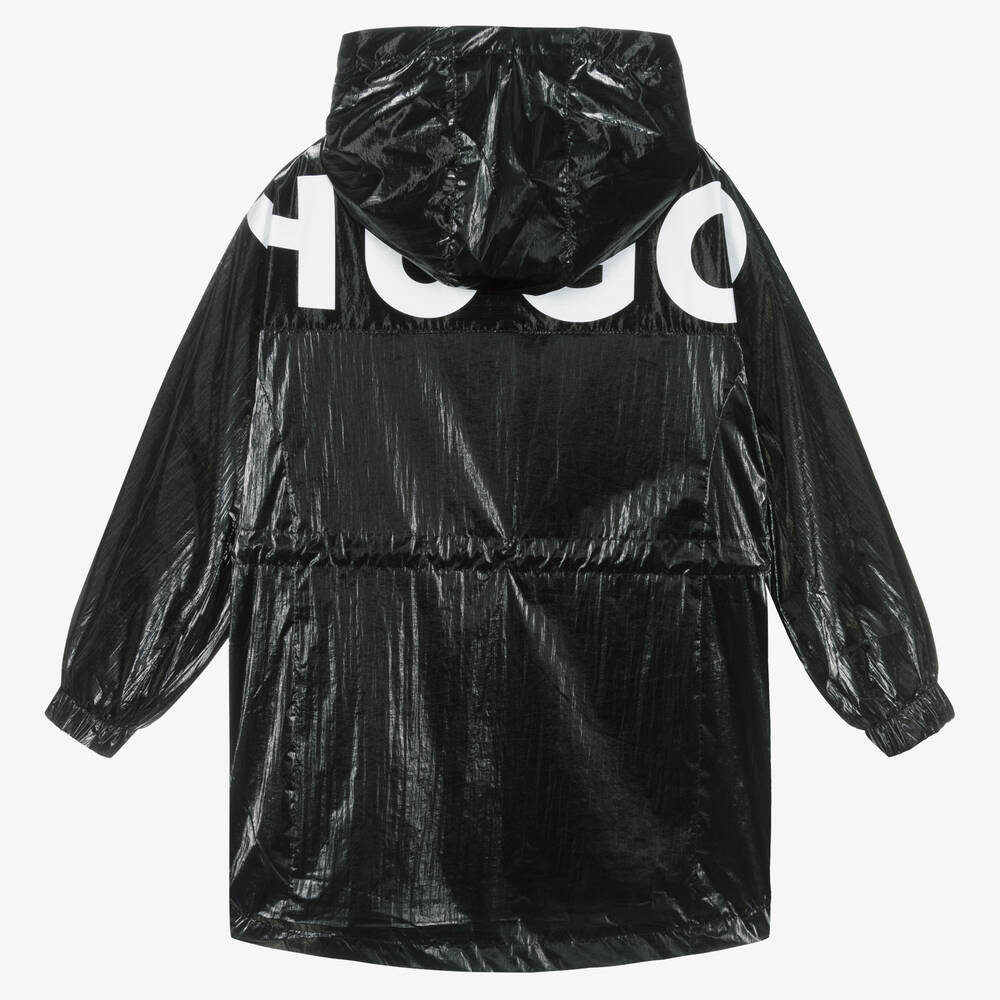 Girls black shiny coat online