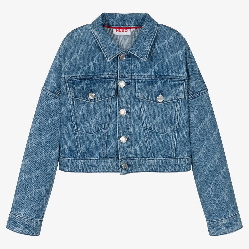 HUGO - Синяя джинсовая куртка для девочек | Childrensalon