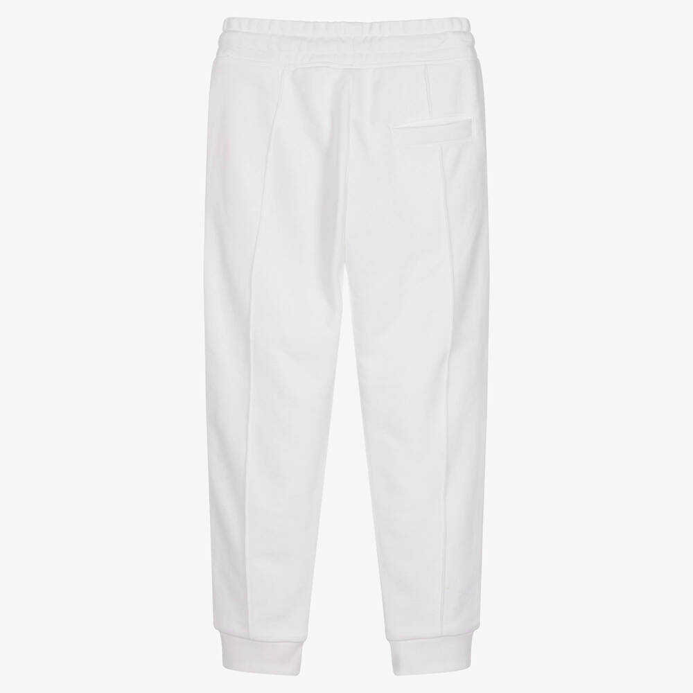 HUGO-Girls Ivory & Red Cotton Logo Joggers | Childrensalon Outlet