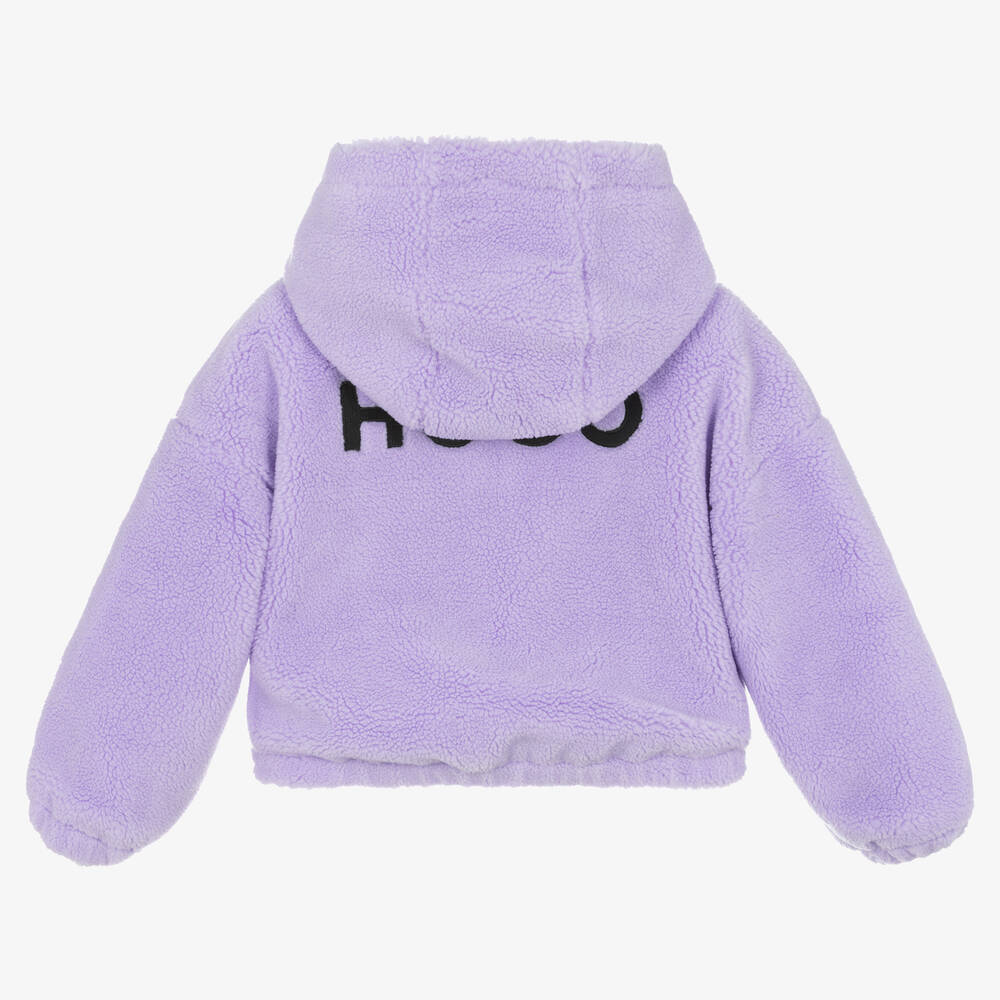 هيوغو-توب هودي فليس شيربا لون بنفسجي للبنات | Childrensalon Outlet