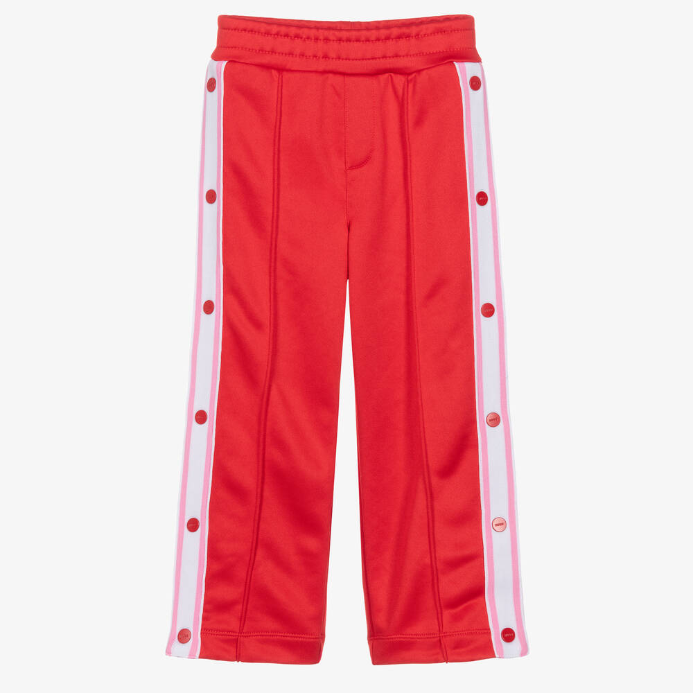 HUGO - Girls Red & Pink Stripe Track Joggers | Childrensalon