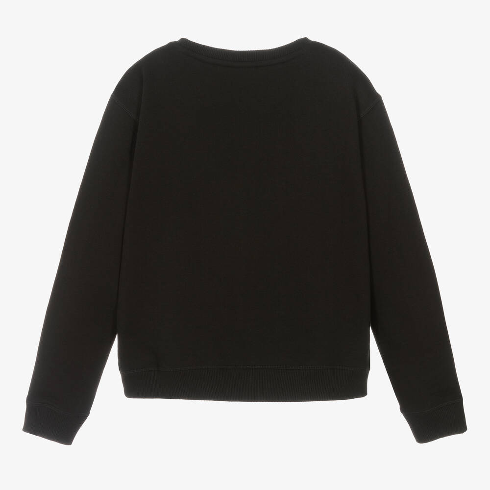 HUGO Teen Boys Black Cotton Sweatshirt Childrensalon Outlet