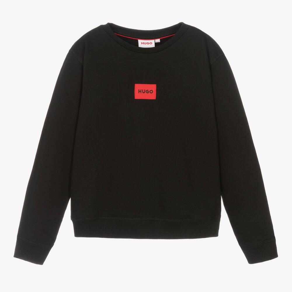 HUGO - Sweat-shirt noir Ado garçon | Childrensalon