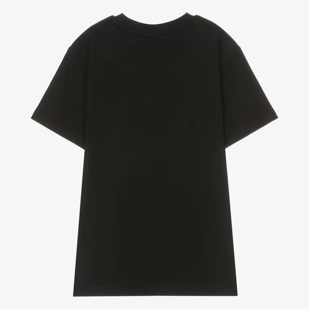 HUGO-Teen Boys Black Varsity Cotton T-Shirt | Childrensalon Outlet