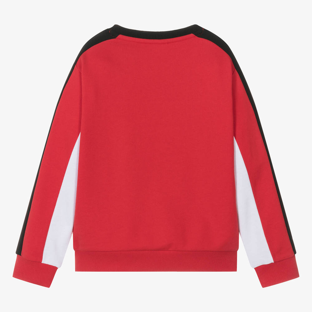 HUGO-Teen Boys Red Cotton Racing Sweatshirt | Childrensalon Outlet