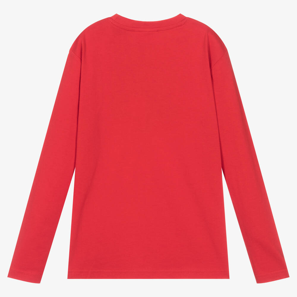 هيوغو-توب قطن عضوي لون أحمر تينز ولادي | Childrensalon Outlet