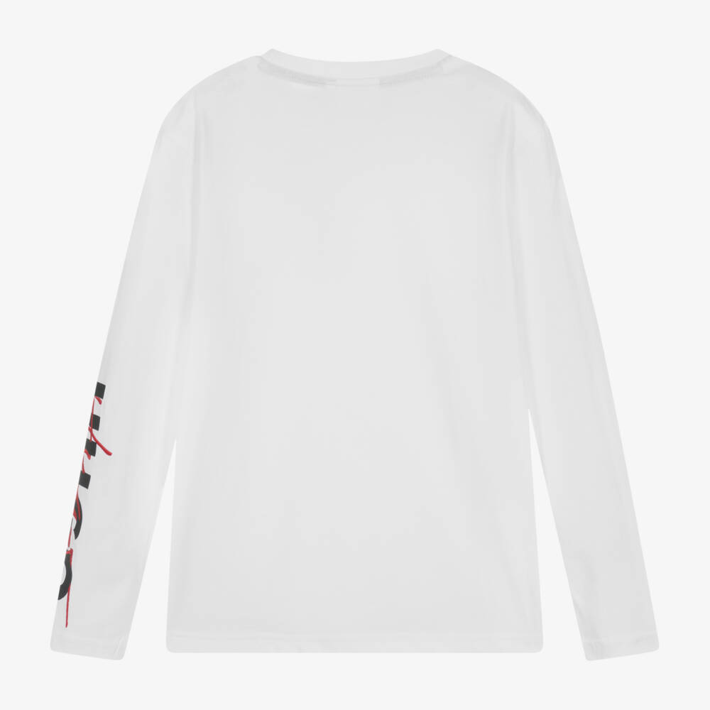 HUGO-توب قطن لون أبيض للمراهقين | Childrensalon Outlet