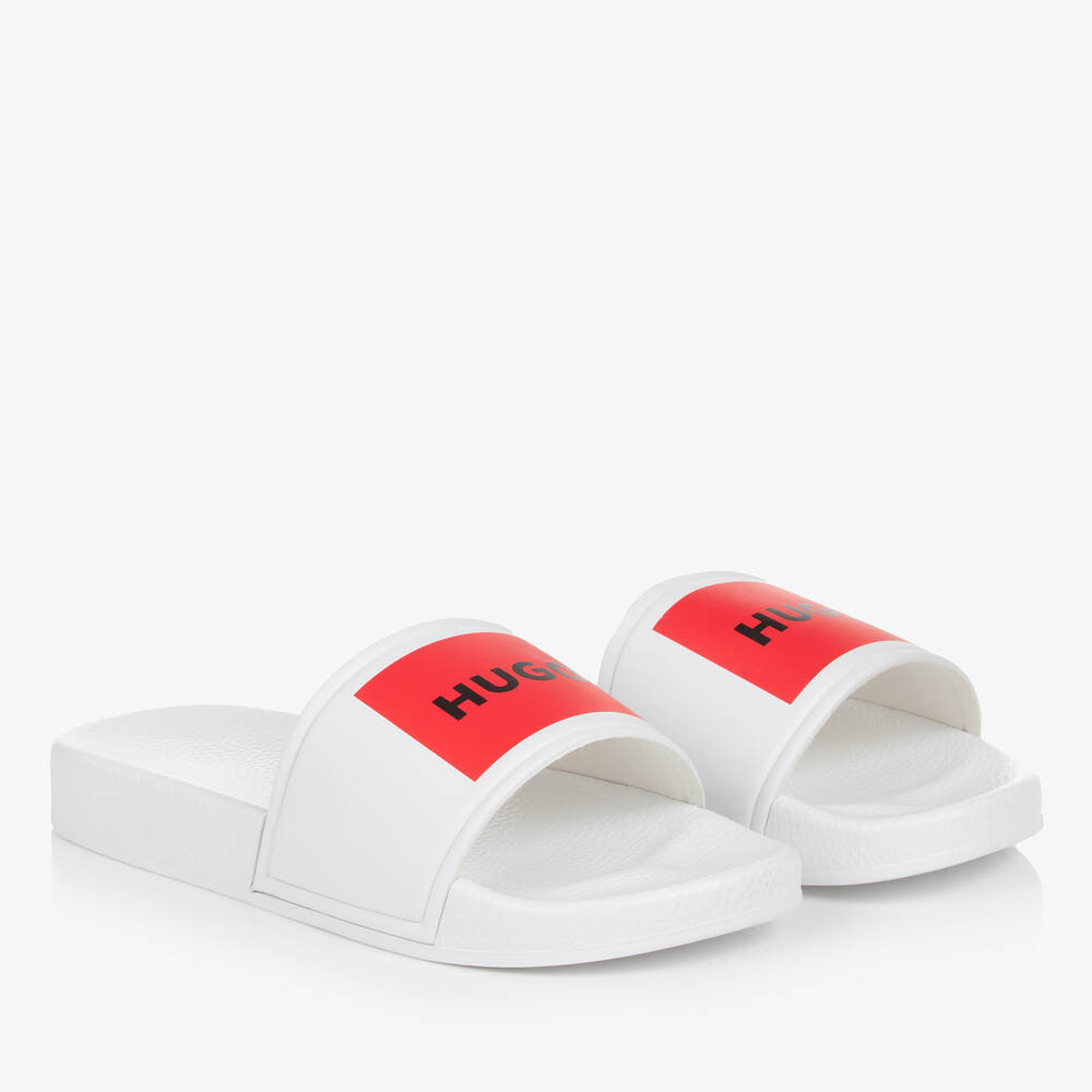 Hugo boss slides white shop
