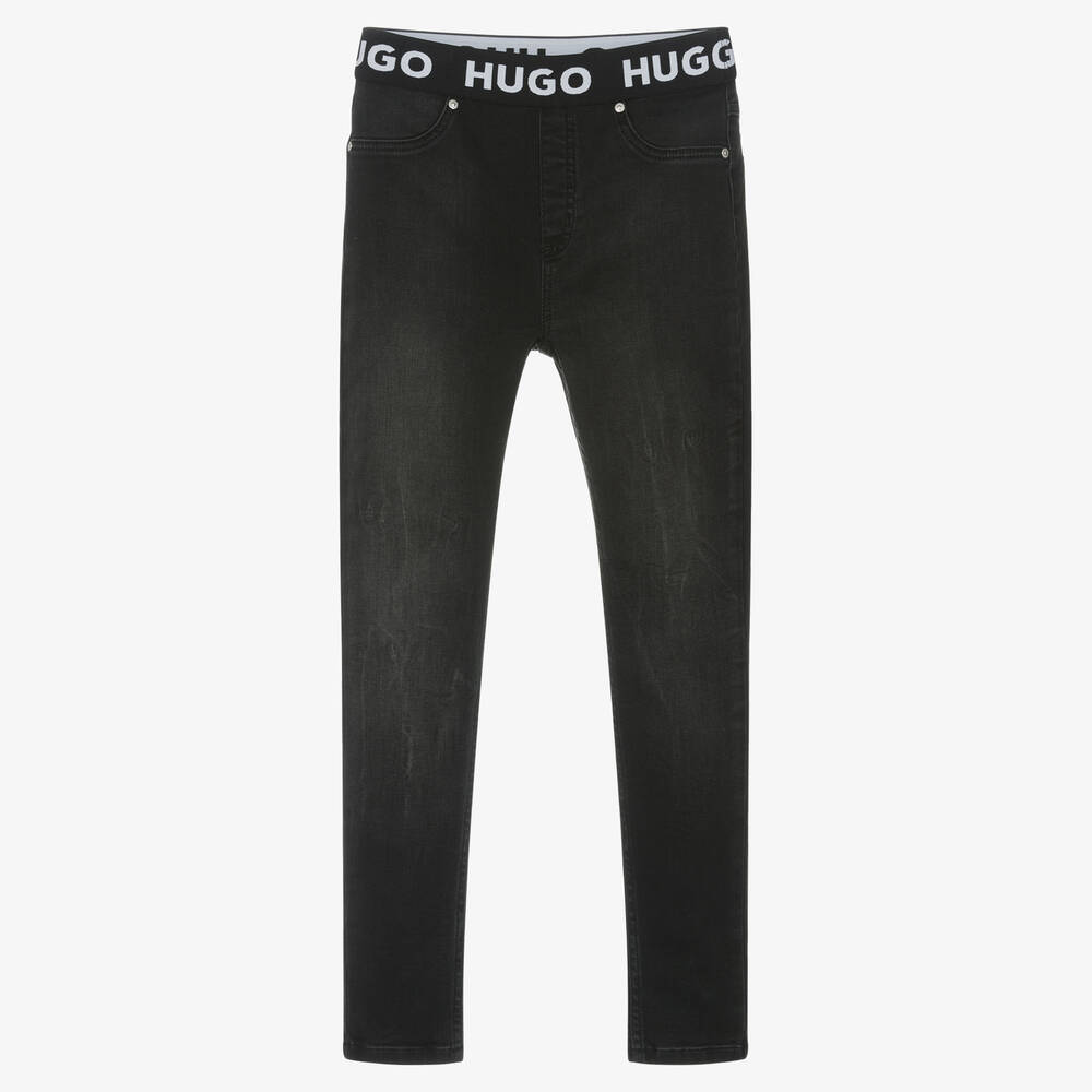 HUGO - جيغنغز قطن دنيم لون أسود تينز بناتي | Childrensalon