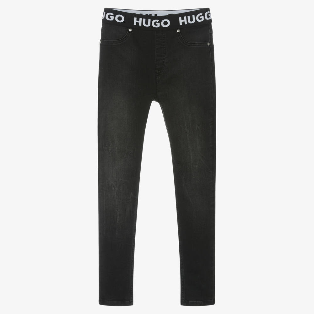 HUGO - Schwarze Teen Jeggings für Mädchen | Childrensalon