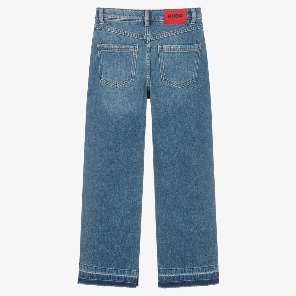 HUGO-Teen Girls Blue Relaxed Fit 935 Denim Jeans | Childrensalon Outlet