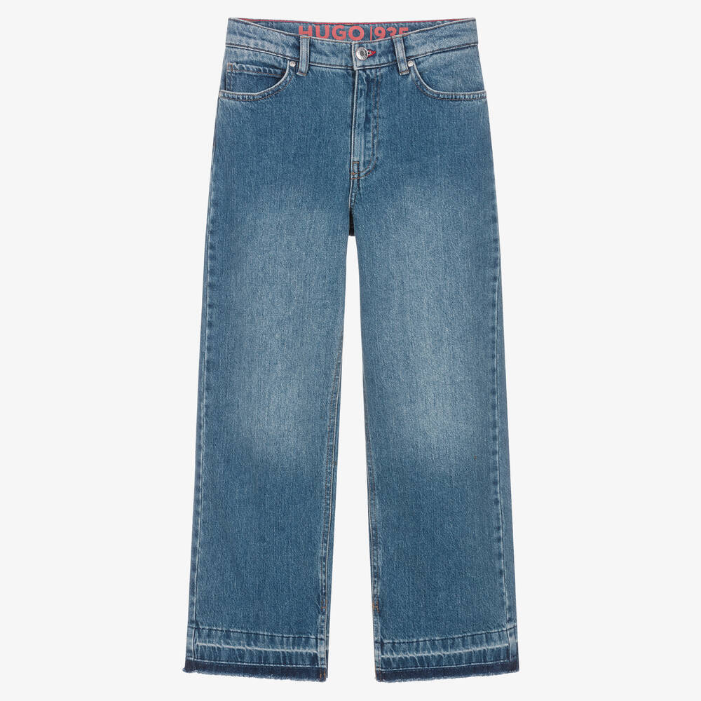 HUGO-Teen Girls Blue Relaxed Fit 935 Denim Jeans | Childrensalon Outlet