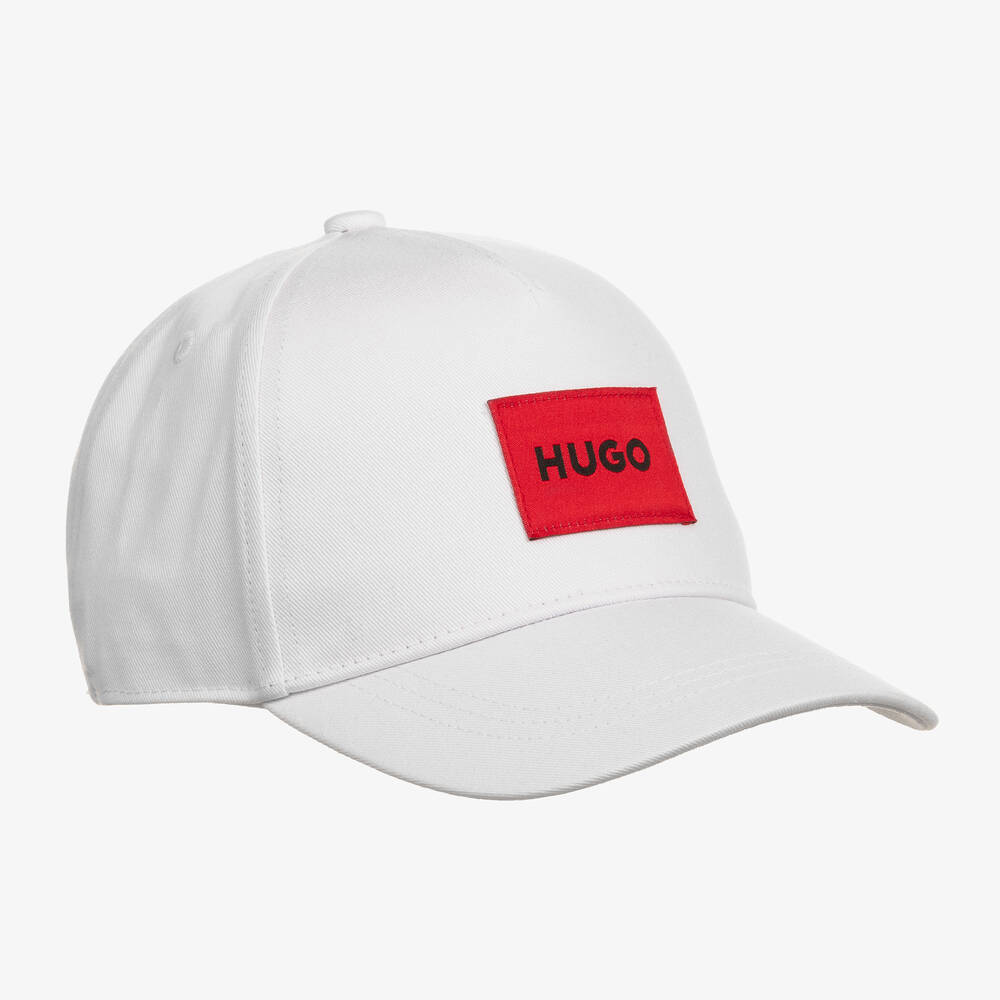HUGO - White Cotton Logo Cap | Childrensalon