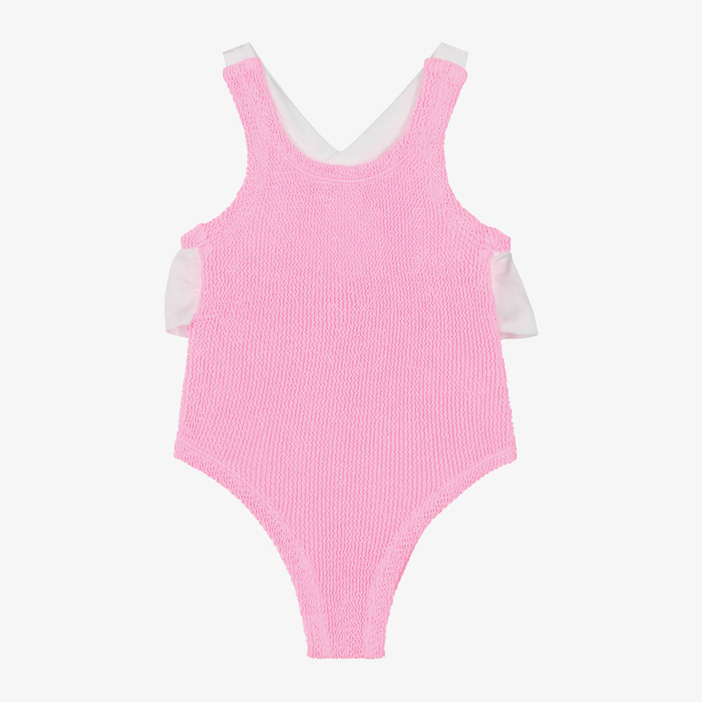 Hunza G-Girls Pink Crinkle Swimsuit | Childrensalon Outlet