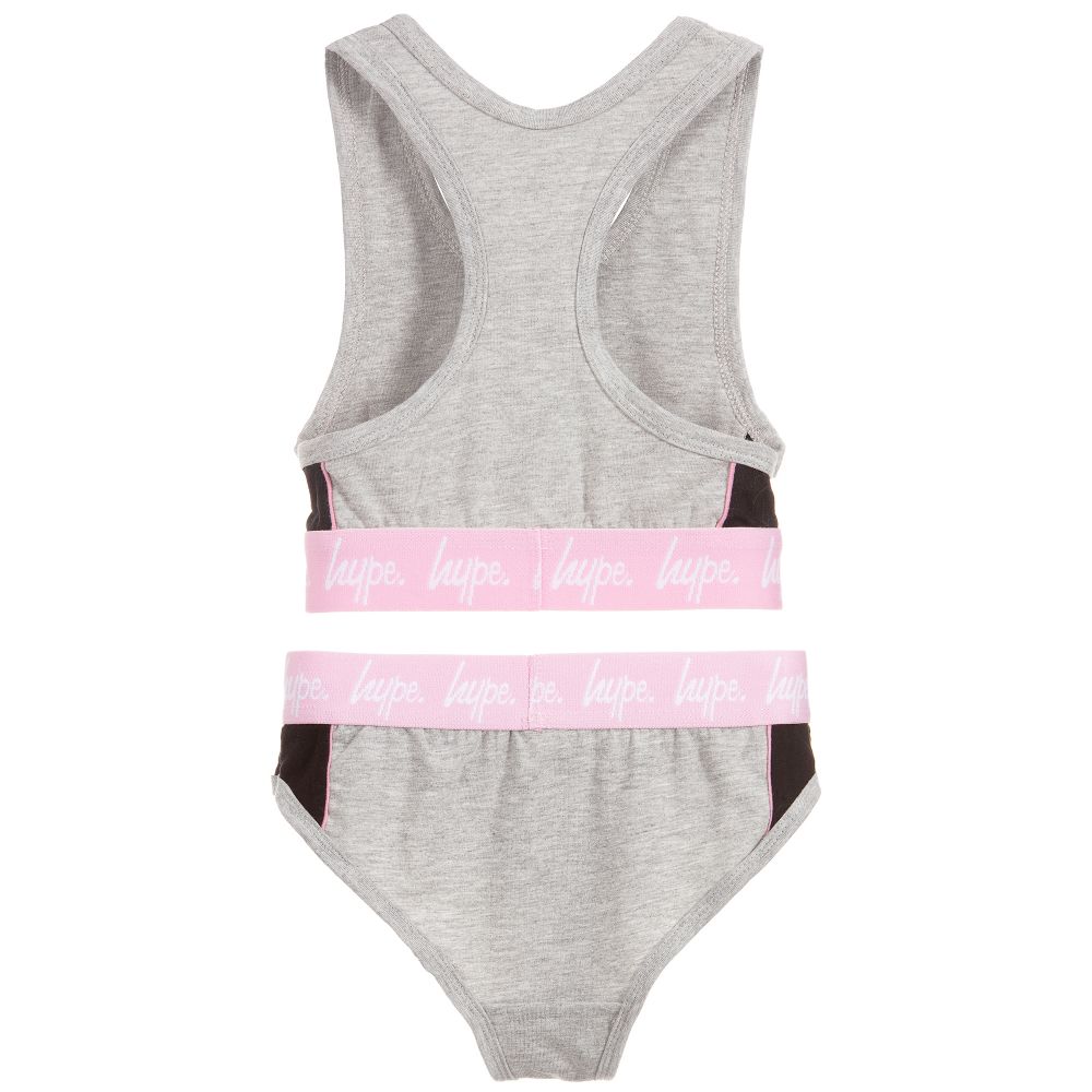 Hype Kids-Топ и трусики серого цвета | Childrensalon Outlet