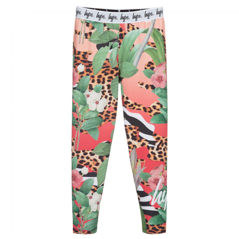 Hype Kids - Teen Pink Jungle Leggings | Childrensalon