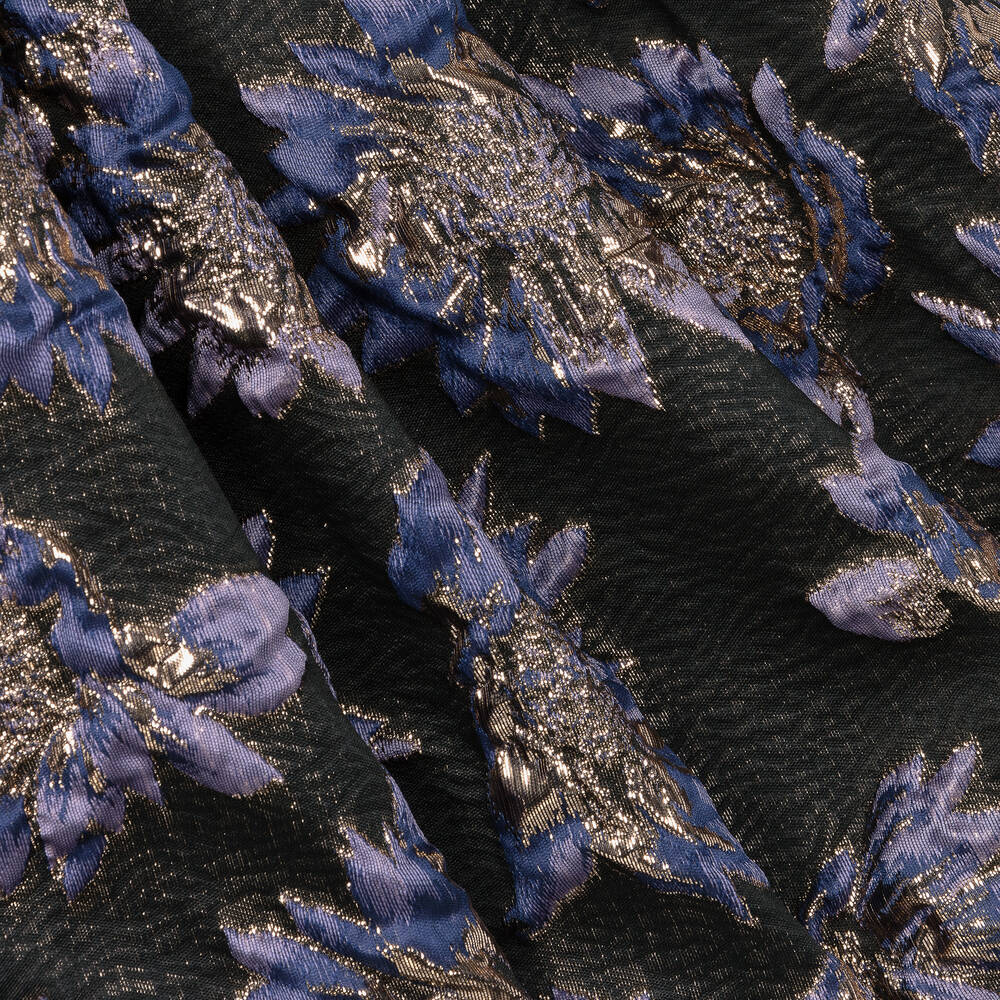 iAMe-Girls Black Jacquard Floral Dress | Childrensalon Outlet