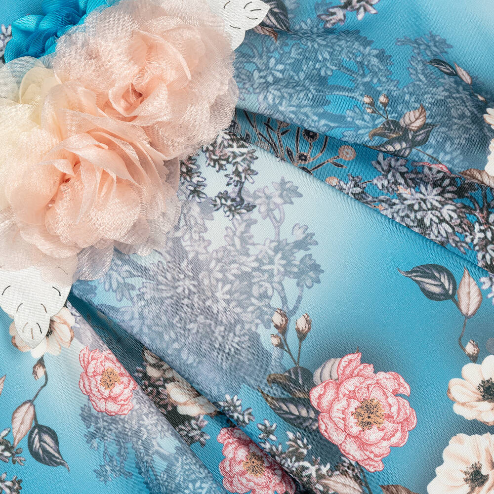 iAMe-Голубое платье с цветами | Childrensalon Outlet