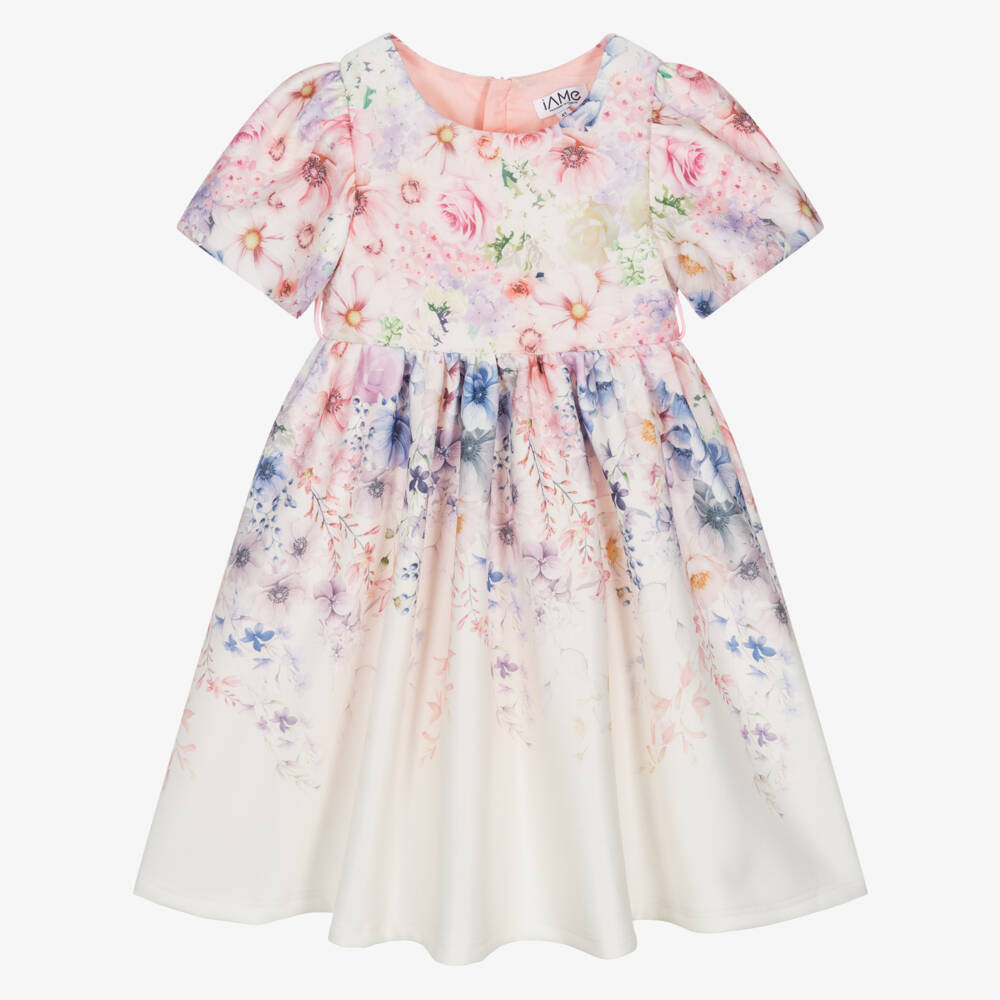 iAMe-فستان بناتي بتدرجات وردية وزهور | Childrensalon Outlet