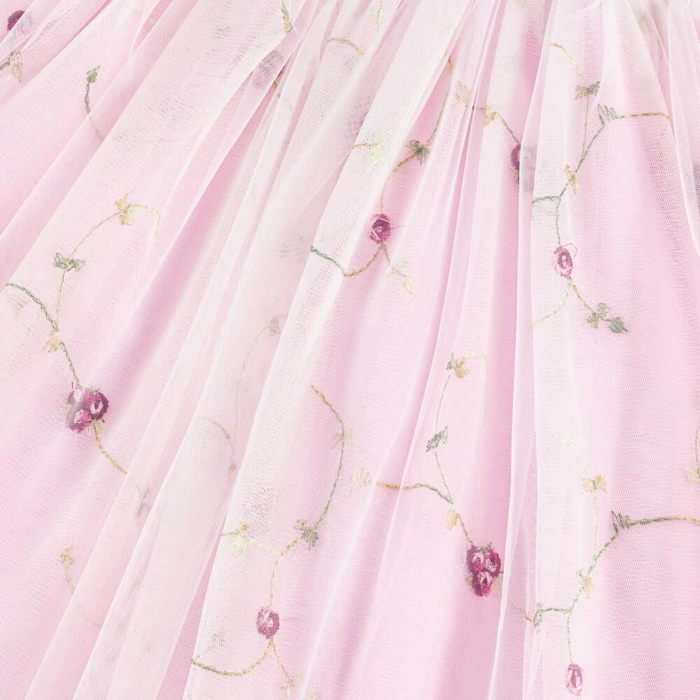 iAMe-Girls Blushing Floral Tulle Gown | Childrensalon Outlet