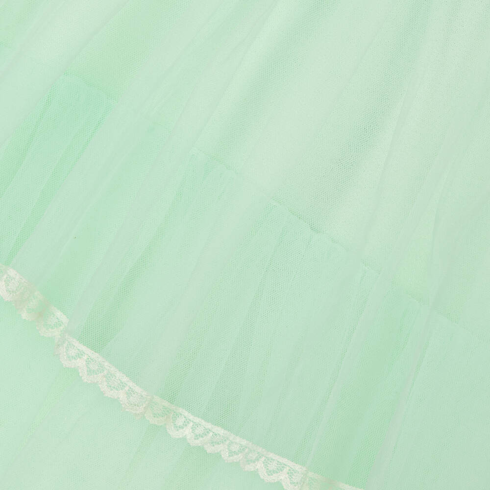iAMe-Girls Green Tiered Tulle Dress | Childrensalon Outlet