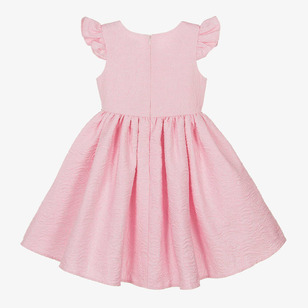 iAMe-Girls Pink Diamanté & Brocade Dress | Childrensalon Outlet