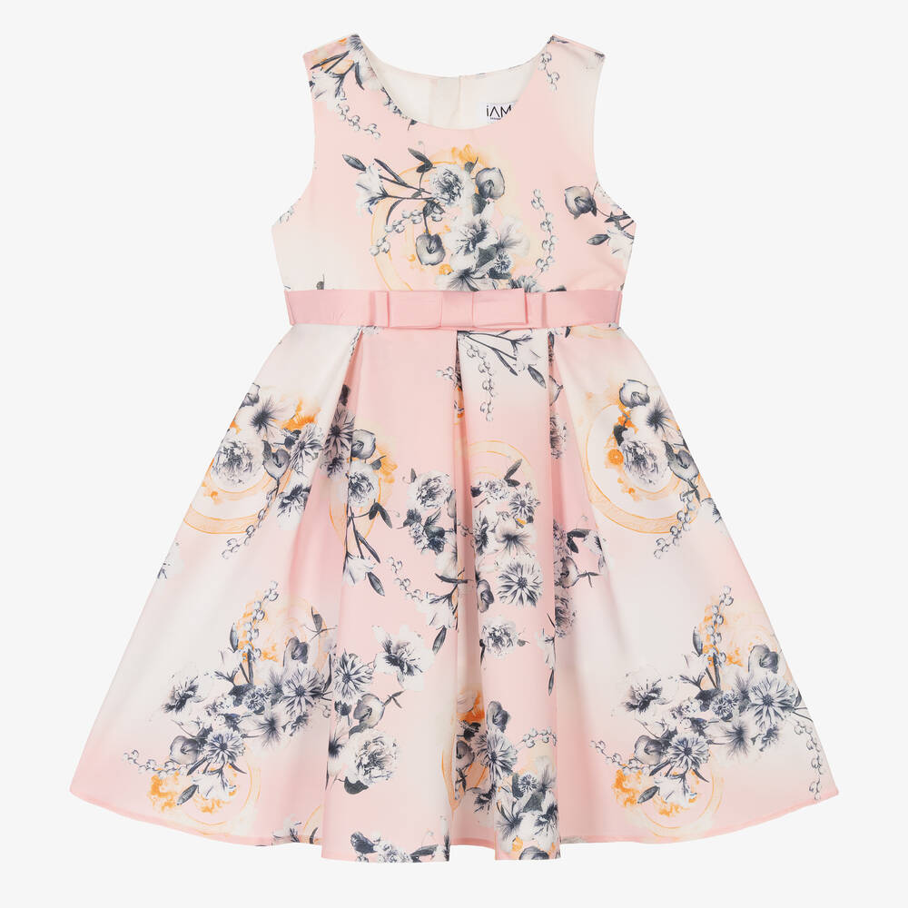 iAMe - Girls Pink Floral Dress | Childrensalon