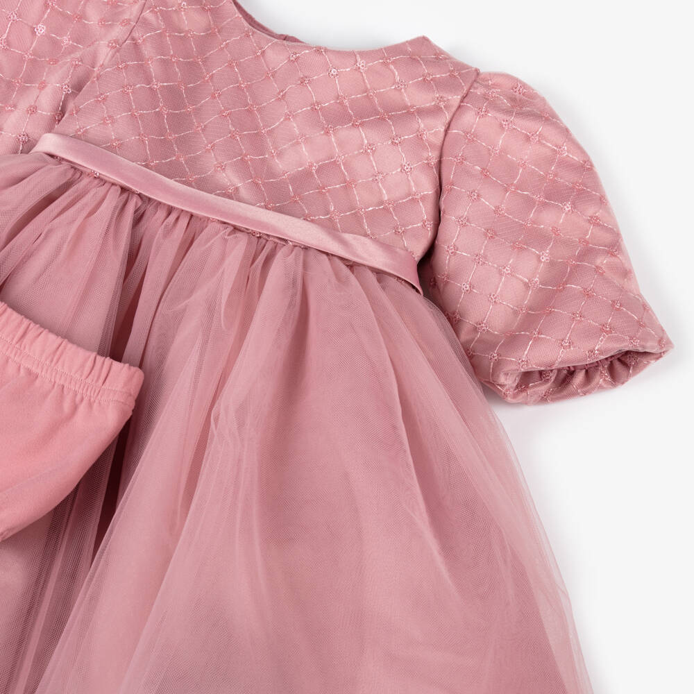 iAMe-Платье из розового тюля и атласа для девочек | Childrensalon Outlet