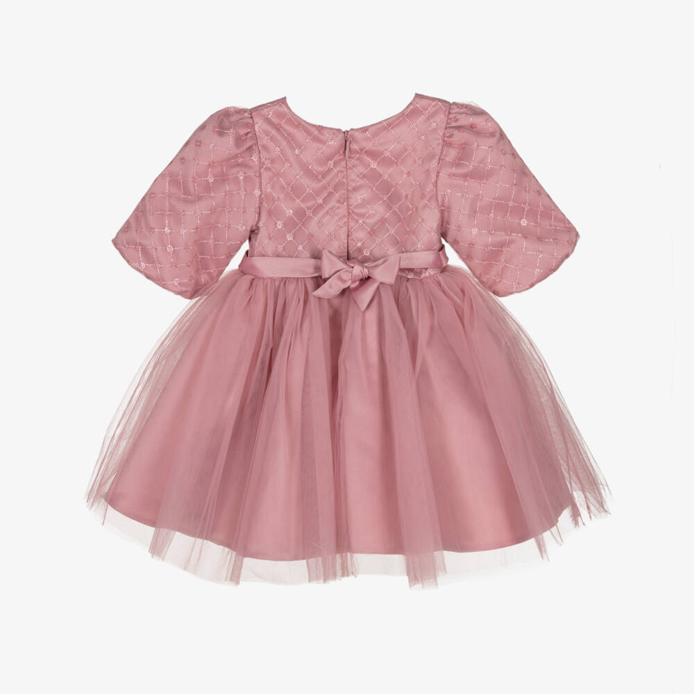 iAMe-Платье из розового тюля и атласа для девочек | Childrensalon Outlet