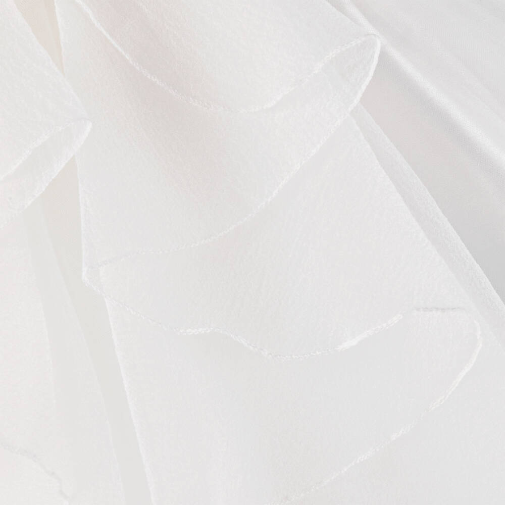 iAMe-Girls White Embroidered Floral Dress | Childrensalon Outlet